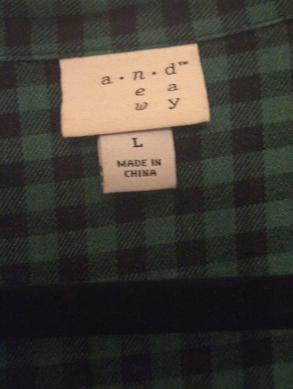 a new day Green Gingham Tie-Waist Shirt Dress - Large - Picture 7 of 8